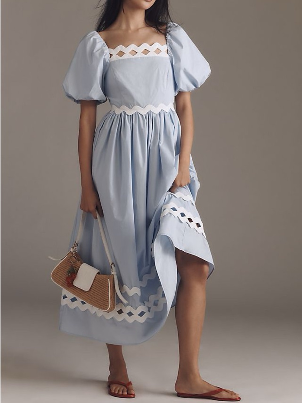 Anthropologie Beautiful & Light Puff Sleeved Dress!